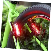 6017-Mavi Kırmızı Çakarlı Usb Şarjlı Bisiklet Stop Lambası - 8