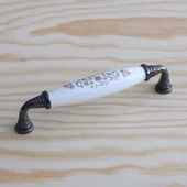 Gerçek Porselen Beyaz Füme 128 Mm Kulp Çekmece Mobilya Mutfak Kulpları Kulbu Dolabı Dolap Kulpu thumbnail 3