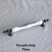 Gerçek Porselen Beyaz Füme 128 Mm Kulp Mobilya Çekmece Mutfak Kulpları Kulpu Kulbu Dolabı Dolap thumbnail 5