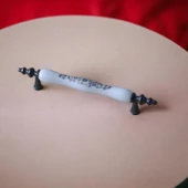 Gerçek Porselen Beyaz Füme 128 Mm Kulp Mobilya Çekmece Mutfak Kulpları Kulpu Kulbu Dolabı Dolap thumbnail 7