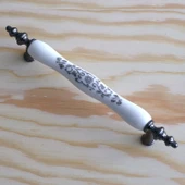Gerçek Porselen Beyaz Füme 128 Mm Kulp Mobilya Çekmece Mutfak Kulpları Kulpu Kulbu Dolabı Dolap thumbnail 3