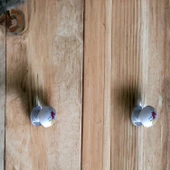 Gerçek Porselen Kulp Çiçekli Düğme Mobilya Mutfak Dolabı Kapak Kulpu Kulbu Çekmece Dolap Kulpları - 5