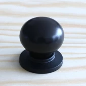 Gerçek Porselen Mat Siyah Kulp Mobilya Mutfak Dolabı Çekmece Dolap Kulpları Kapak Kulpu Kulbu Düğme - 3