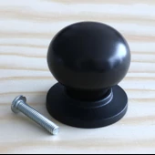 Gerçek Porselen Mat Siyah Kulp Mobilya Mutfak Dolabı Çekmece Dolap Kulpları Kapak Kulpu Kulbu Düğme - 4