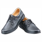 Siyah Parça Detaylı Bağcıklı Erkek Ayakkabı thumbnail 1