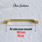 Zümre Kulp Mobilya Mutfak Dolabı Çekmece Dolap Kulpları Kulbu Kapak Kulpu 160 mm Gold Altın thumbnail 4