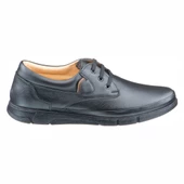 Siyah Parça Detaylı Bağcıklı Erkek Ayakkabı thumbnail 3