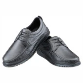 Siyah Baskılı Deri Bağcıklı Erkek Ayakkabı thumbnail 1