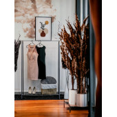 DEKORATİF ÇOK AMAÇLI GRİ METAL AYAKLI ELBİSE ASKILIĞI TEK RAFLI PORTMANTO VE KONFEKSİYON ASKILIĞI thumbnail 2