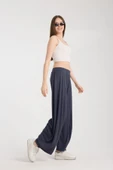 Premium Relax Pantolon, Yüksek Bel Lastikli Rahat Şalvar Pantolon - 4