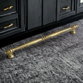 Petek Lüx 224 Mm Gold Altın Mobilya Mutfak Dolabı Çekmece Dolap Kulpu Kulpları Kulp Kulbu Metal thumbnail 5