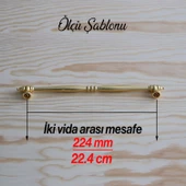 Petek Lüx 224 Mm Gold Altın Mobilya Mutfak Dolabı Çekmece Dolap Kulpu Kulpları Kulp Kulbu Metal thumbnail 4