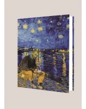 Deffter Art Of World Van Gogh-At Night Çizgili 96 Yaprak Sert Kapak Defter - 1