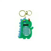 Hesap Makinesi Dino Mini Anahtarlıklı Labirent Oyunlu Yeşil - 1