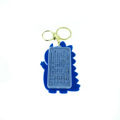 Hesap Makinesi Dino Mini Anahtarlıklı Labirent Oyunlu Mavi - 2