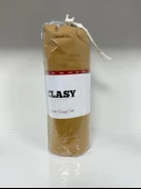 Clasy Ranforce Lastikli Çarşaf Seti Tek Kişilik Düz Hardal - 1
