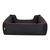 Pet Comfort Alpha Köpek Yatağı Siyah w Turuncu Biye L 105x85cm - 3