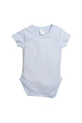 Unisex Bebek Yaka Çıtçıtlı Kısa Kollu Basic Zıbın (0-24ay) - 1