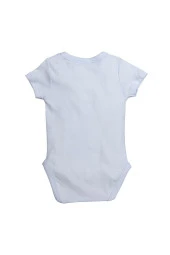 Unisex Bebek Yaka Çıtçıtlı Kısa Kollu Basic Zıbın (0-24ay) - 2