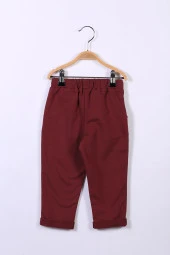 Erkek Bebek Bordo Beli Lastikli Pantolon (9-24ay) - 4