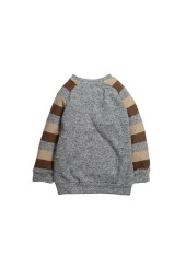 Erkek Bebek Yaka Çıtçıtlı Melanjlı Sweatshirt (12ay-4yaş) - 2