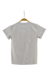 Erkek Bebek Bej Cepli Kuş Detaylı T-Shirt (6ay-4yaş) - 2