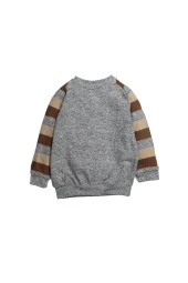 Erkek Bebek Yaka Çıtçıtlı Melanjlı Sweatshirt (12ay-4yaş) - 1