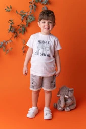 Erkek Bebek Grimelanj Baskılı Rahat Şort (9ay-4yaş) - 2