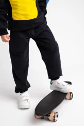 Erkek Çocuk Paçası Lastikli Basic Eşofman Altı thumbnail 2