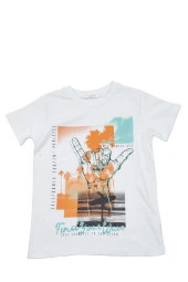 Erkek Çocuk Beyaz Santa Monica T-Shirt (5-14yaş) - 2