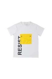 Erkek Çocuk Resist Baskılı Cepli T-Shirt - 2