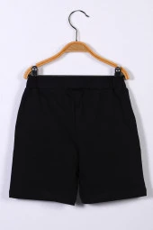 Unisex Çocuk Siyah Basic Şort (4-12yaş) - 2