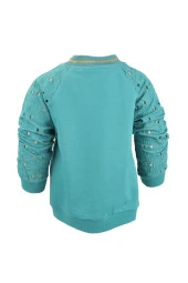 Kız Bebek Yeşil Grow Free Dantelli Kollu Sweatshirt (9ay-4yaş) - 4