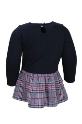 Kız Bebek Taş Detaylı Kareli Elbise (12ay-4yaş) - 2