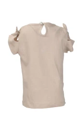 Kız Bebek Bej Love Pullu Omuz Fiyonklu T-Shirt (9ay-4yaş) - 3