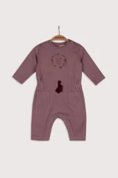 Kız Bebek Beli Lastikli Cepli Tulum (3-24ay) - 1