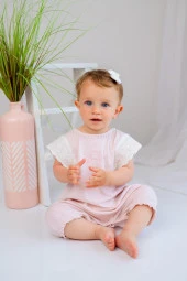 Kız Bebek Little Beauty Fistolu Çıtçıtlı Tulum (3-24ay) - 1