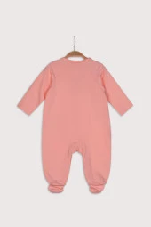 Kız Bebek Çıtçıtlı Cepli %100 Pamuk Tulum (0-12ay) - 2