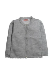 Kız Bebek Fırfırlı Simli Örgü Hırka (1-6yaş) - 1