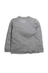 Kız Bebek Fırfırlı Simli Örgü Hırka (1-6yaş) - 2