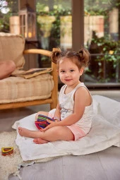 Kız Çocuk Atlet ve Şort Pijama Takımı - 2