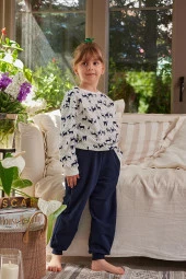 Kız Çocuk Uzun Kollu Pijama Takımı - 1