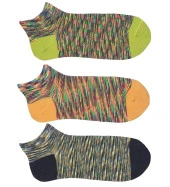 3 Adet Kadın Burun dikişsiz Büyük Numara Sentetik Kumaş Patik - 2