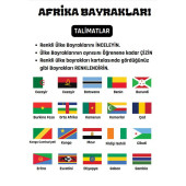 Afrika Ülke Bayrakları Çizme ve Boyama Kitabı - 2