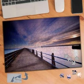Deniz İskelesi, Gün Batımı 240 Parça Puzzle Yapboz Tablo-746 - 1