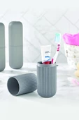 Gri Seyahat Tipi Diş Fırçası & Aksesuar Kutusu & Çok Amaçlı Saklama Kabı - 2