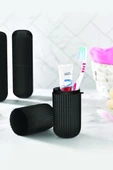 Siyah Seyahat Tipi Diş Fırçası & Aksesuar Kutusu & Çok Amaçlı Saklama Kabı - 2