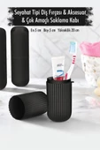 Siyah Seyahat Tipi Diş Fırçası & Aksesuar Kutusu & Çok Amaçlı Saklama Kabı - 1