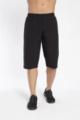 Crozwise Spor Lycra - Erkek Siyah Likralı Spor Kapri - 8036-10 - 2