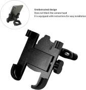 FORTE GT 2084-12 Ayarlı 4 Köşe Destekli Alüminyum Bisiklet Motosiklet Gidon Telefon Tutacağı - 3